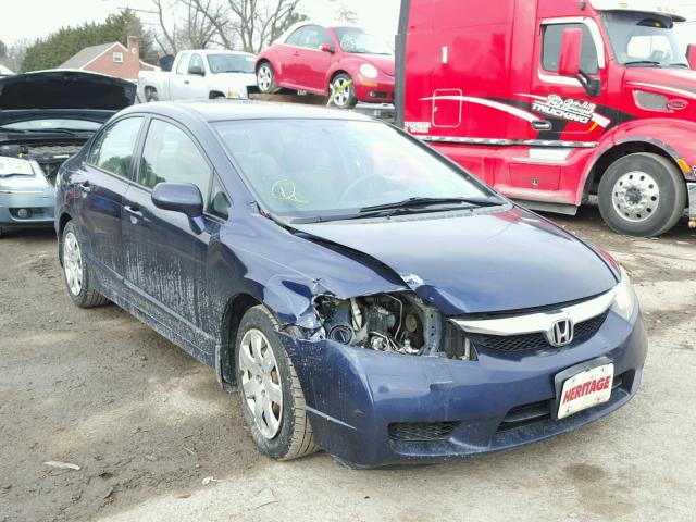 2HGFA16579H547809 - 2009 HONDA CIVIC LX BLUE photo 1