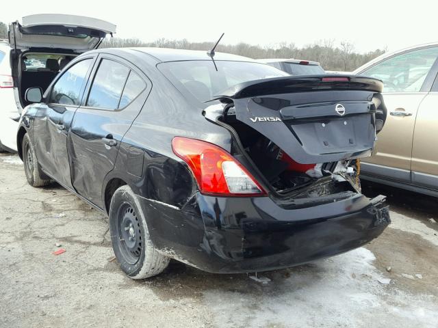 3N1CN7AP9DL890416 - 2013 NISSAN VERSA S BLACK photo 3