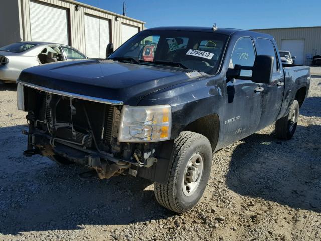 1GCHK43679F147057 - 2009 CHEVROLET SILVERADO BLACK photo 2