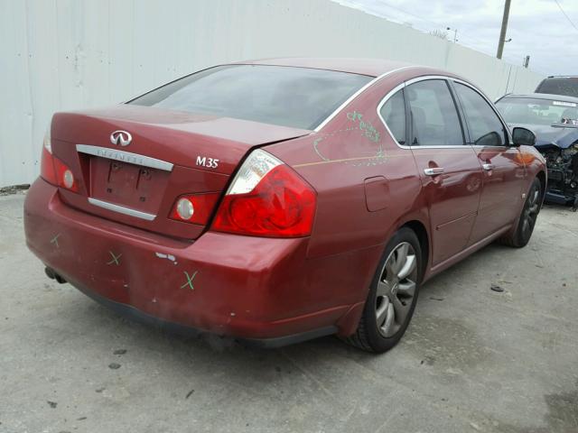 JNKAY01E97M303836 - 2007 INFINITI M35 BASE RED photo 4