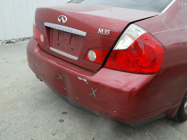 JNKAY01E97M303836 - 2007 INFINITI M35 BASE RED photo 9