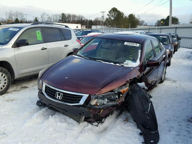 1HGCP2F34AA158070 - 2010 HONDA ACCORD LX BURGUNDY photo 2