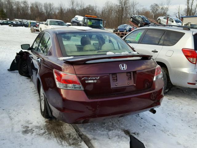 1HGCP2F34AA158070 - 2010 HONDA ACCORD LX BURGUNDY photo 3