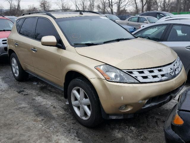 JN8AZ08T54W226728 - 2004 NISSAN MURANO SL GOLD photo 1