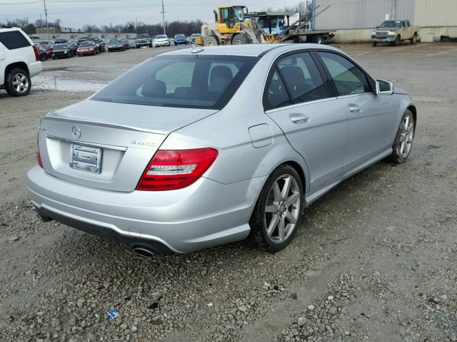 WDDGF8AB6EA924350 - 2014 MERCEDES-BENZ C 300 4MAT SILVER photo 4