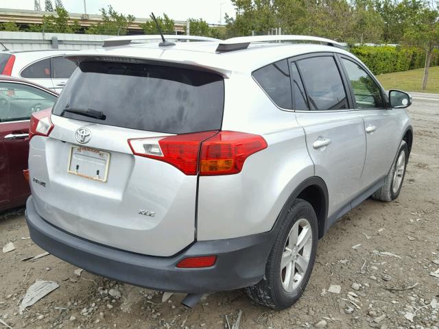 JTMWFREV5ED026126 - 2014 TOYOTA RAV4 XLE SILVER photo 4