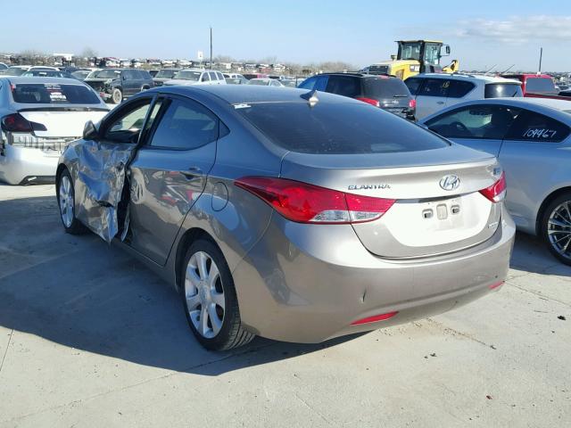 5NPDH4AE3DH232953 - 2013 HYUNDAI ELANTRA GL CHARCOAL photo 3