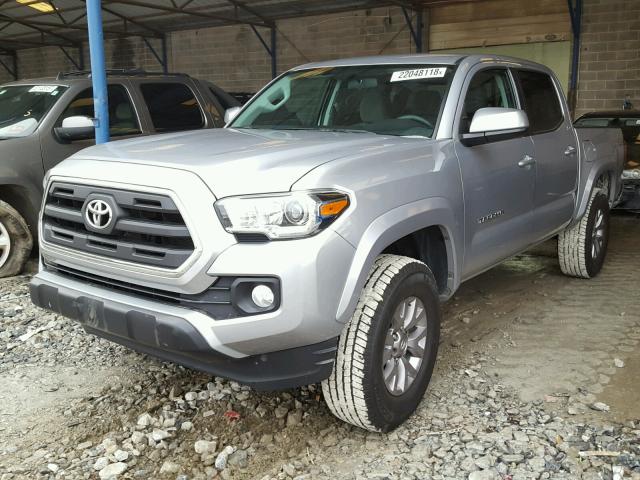 5TFAX5GN8GX054842 - 2016 TOYOTA TACOMA DOU SILVER photo 2