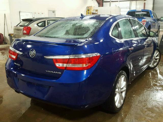 1G4PP5SKXD4152920 - 2013 BUICK VERANO BLUE photo 4