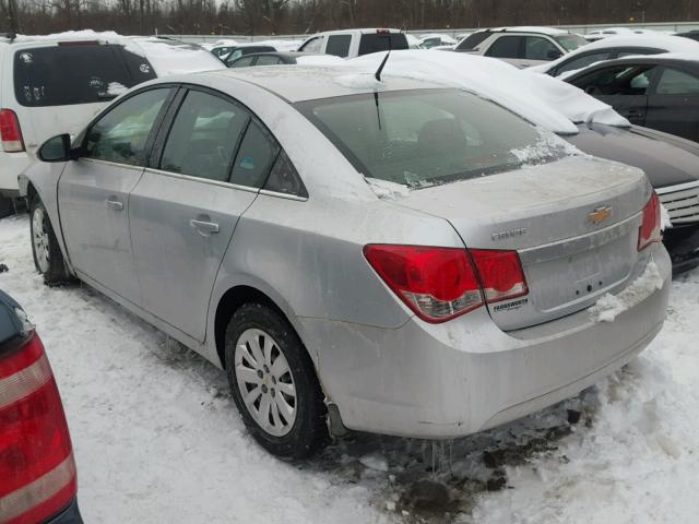 1G1PF5S97B7278113 - 2011 CHEVROLET CRUZE LT SILVER photo 3