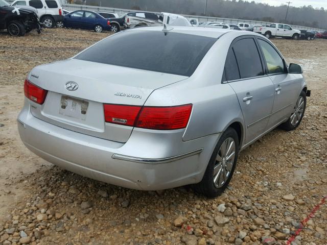 5NPEU46C49H485276 - 2009 HYUNDAI SONATA SE SILVER photo 4