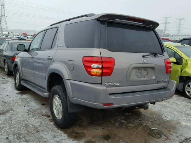 5TDBT48A11S043653 - 2001 TOYOTA SEQUOIA LI SILVER photo 3