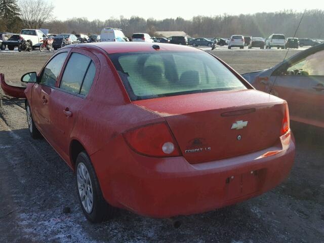 1G1AS58H797210890 - 2009 CHEVROLET COBALT LS RED photo 3