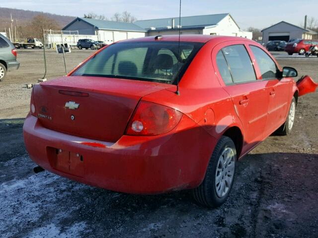 1G1AS58H797210890 - 2009 CHEVROLET COBALT LS RED photo 4
