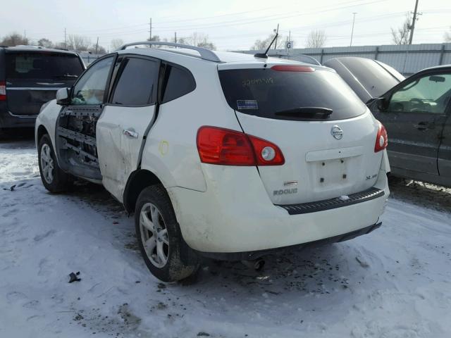 JN8AS5MV8AW108564 - 2010 NISSAN ROGUE S WHITE photo 3