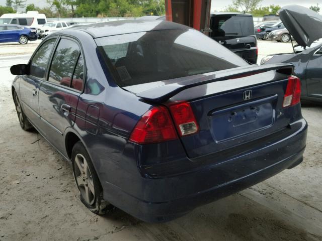 2HGES26874H514178 - 2004 HONDA CIVIC EX ლურჯი ფოტო 3