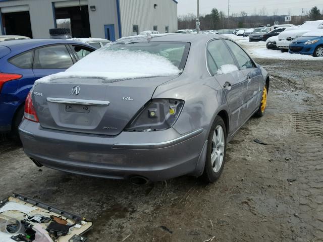 JH4KB16565C015294 - 2005 ACURA RL GRAY photo 4