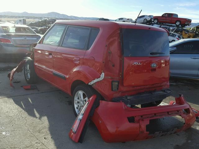 KNDJT2A21A7073782 - 2010 KIA SOUL RED photo 3