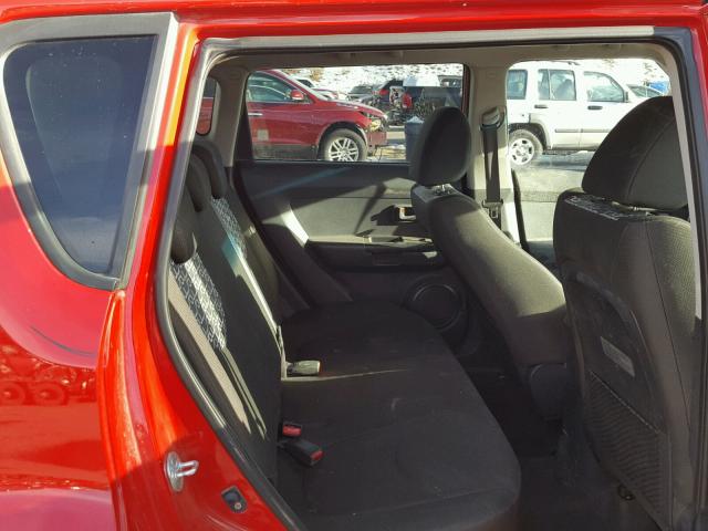 KNDJT2A21A7073782 - 2010 KIA SOUL RED photo 6