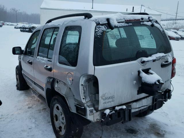 1J4GL48K77W523942 - 2007 JEEP LIBERTY SP SILVER photo 3