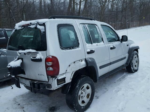 1J4GL48K77W523942 - 2007 JEEP LIBERTY SP SILVER photo 4