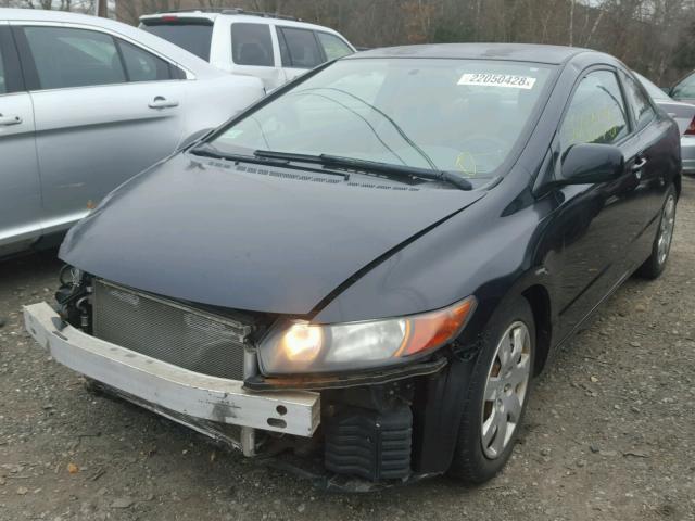 2HGFG12668H518524 - 2008 HONDA CIVIC LX BLACK photo 2