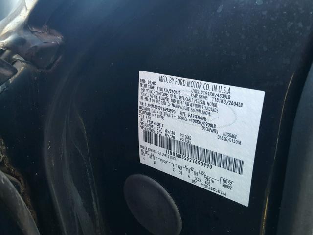 1LNHM86S92Y693990 - 2002 LINCOLN LS 黑色 照片 10