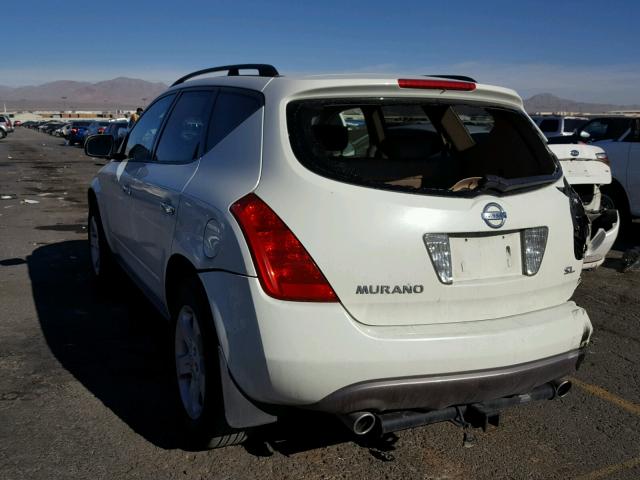 JN8AZ08T04W204717 - 2004 NISSAN MURANO SL WHITE photo 3