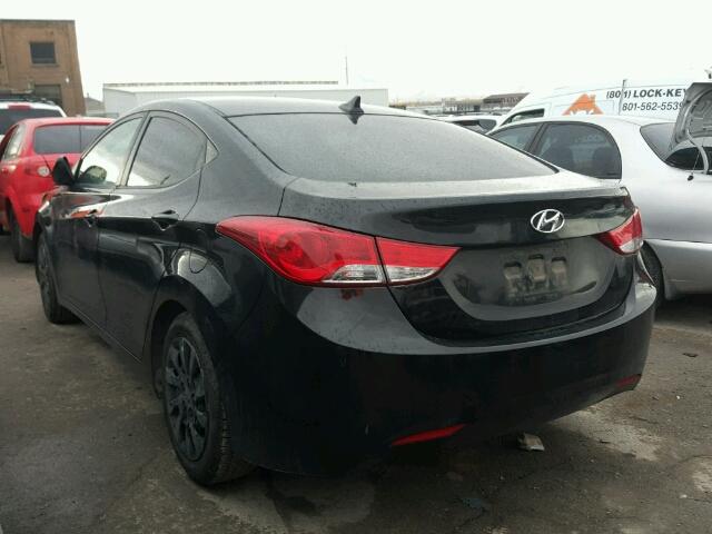 5NPDH4AE3BH033284 - 2011 HYUNDAI ELANTRA GL BLACK photo 3