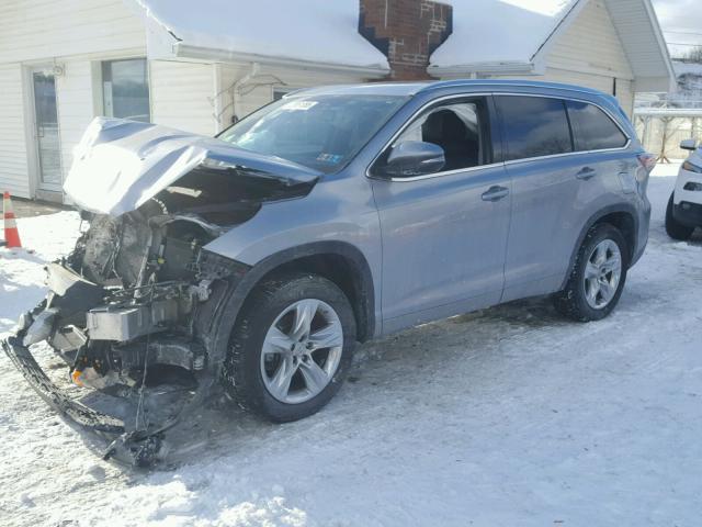 5TDYKRFH8ES031791 - 2014 TOYOTA HIGHLANDER GRAY photo 2