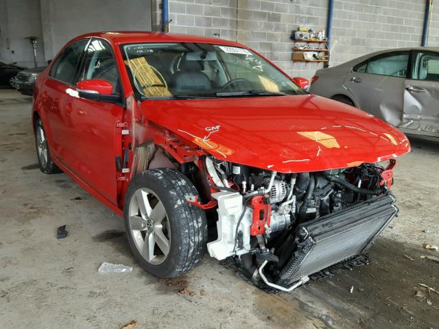 3VWLL7AJ6CM311306 - 2012 VOLKSWAGEN JETTA TDI RED photo 1