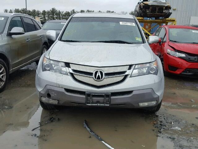 2HNYD28639H509840 - 2009 ACURA MDX TECHNO SILVER photo 9