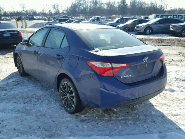 2T1BURHE3GC485509 - 2016 TOYOTA COROLLA L BLUE photo 3