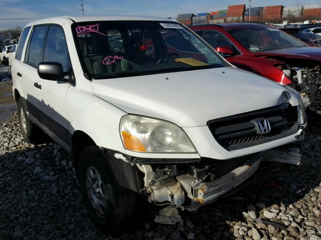 2HKYF18165H549751 - 2005 HONDA PILOT LX WHITE photo 1