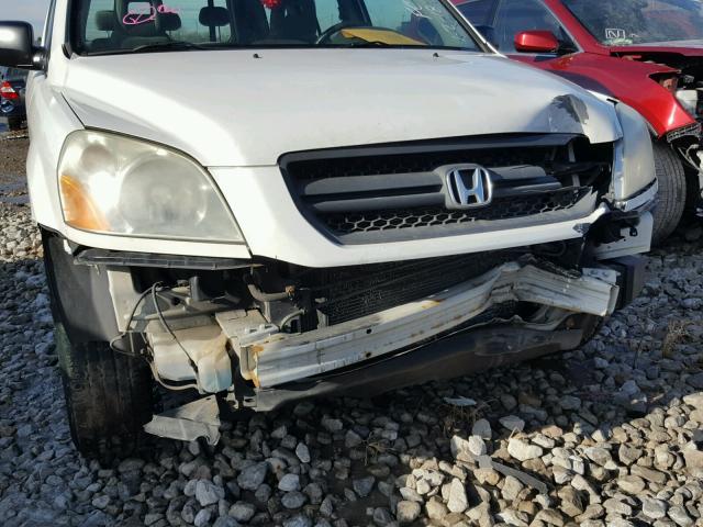 2HKYF18165H549751 - 2005 HONDA PILOT LX WHITE photo 9