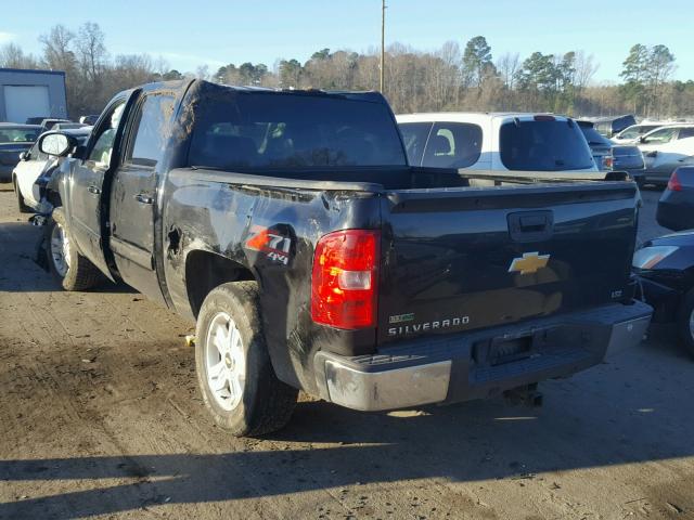 3GCPKTE78CG128227 - 2012 CHEVROLET SILVERADO BLACK photo 3