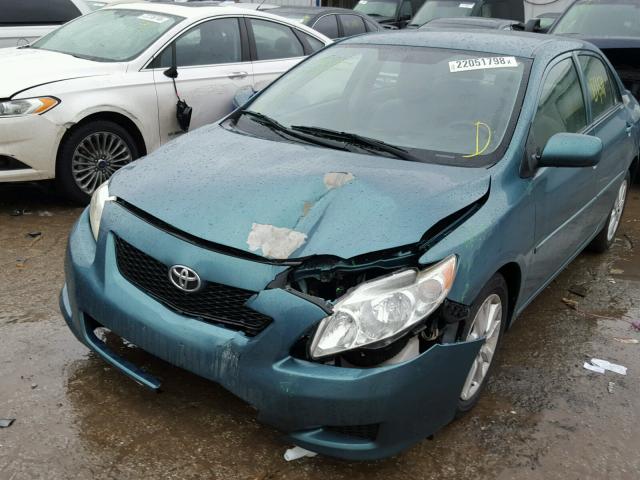 JTDBL40E99J026171 - 2009 TOYOTA COROLLA BA TEAL photo 2