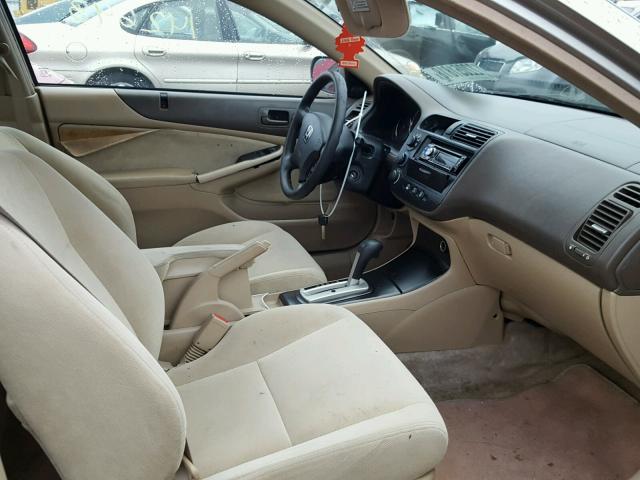 1HGEM22923L086496 - 2003 HONDA CIVIC EX TAN photo 5