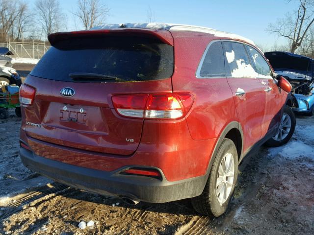 5XYPGDA5XHG334179 - 2017 KIA SORENTO LX RED photo 4