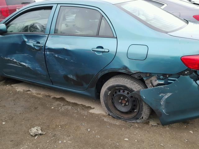 2T1BU4EE2AC517350 - 2010 TOYOTA COROLLA BA GREEN photo 9