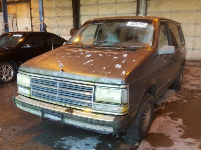 2B4FK45KXKR314234 - 1989 DODGE CARAVAN SE GRAY photo 2