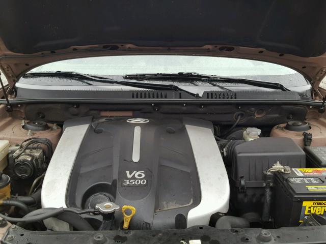 KM8SC13E16U041909 - 2006 HYUNDAI SANTA FE G BEIGE photo 7