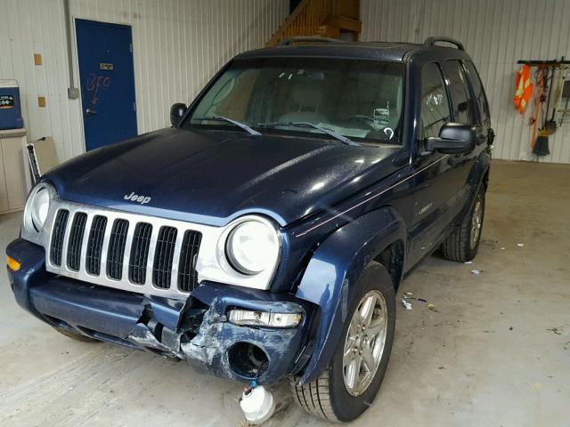 1J4GL58K23W583921 - 2003 JEEP LIBERTY LI BLUE photo 2