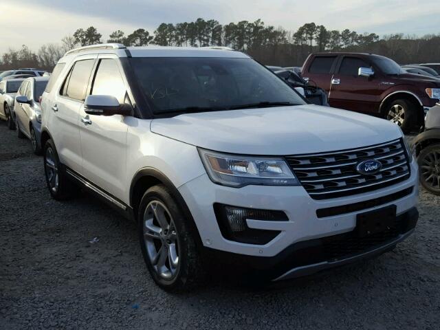 1FM5K7F86GGB17648 - 2016 FORD EXPLORER L WHITE photo 1