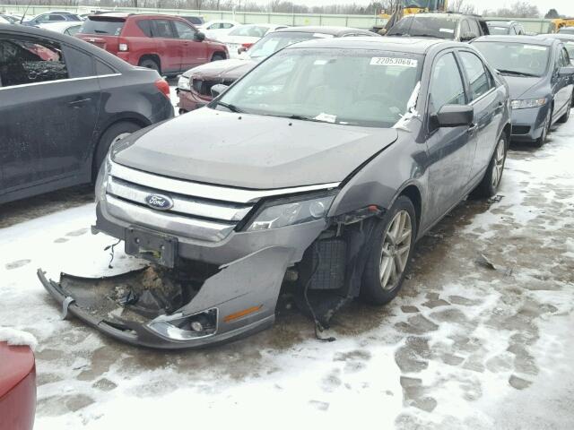 3FAHP0JA4AR371160 - 2010 FORD FUSION SEL GRAY photo 2