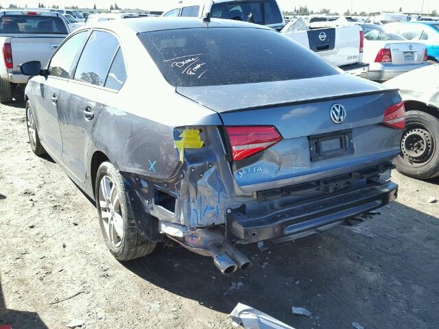 3VW1K7AJ6FM215917 - 2015 VOLKSWAGEN JETTA BASE ნაცრისფერი ფოტო 3