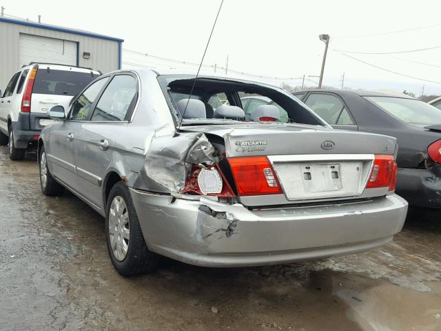 KNAGD126245333770 - 2004 KIA OPTIMA LX SILVER photo 3