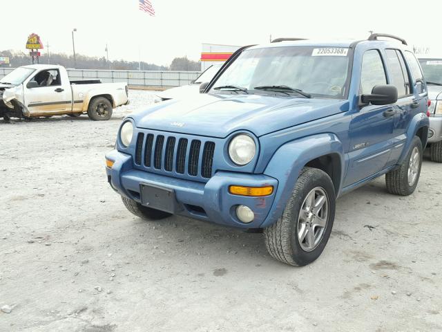 1J4GK58KX3W548224 - 2003 JEEP LIBERTY LI BLUE photo 2