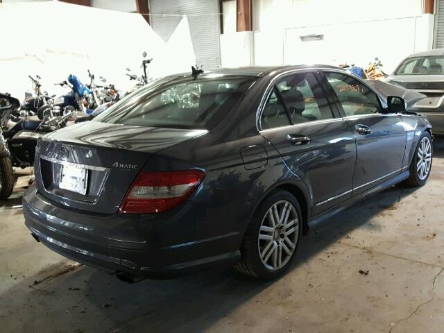 WDDGF81X29R058228 - 2009 MERCEDES-BENZ C300 GRAY photo 4