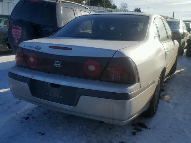 2G1WF55E819333735 - 2001 CHEVROLET IMPALA SILVER photo 4